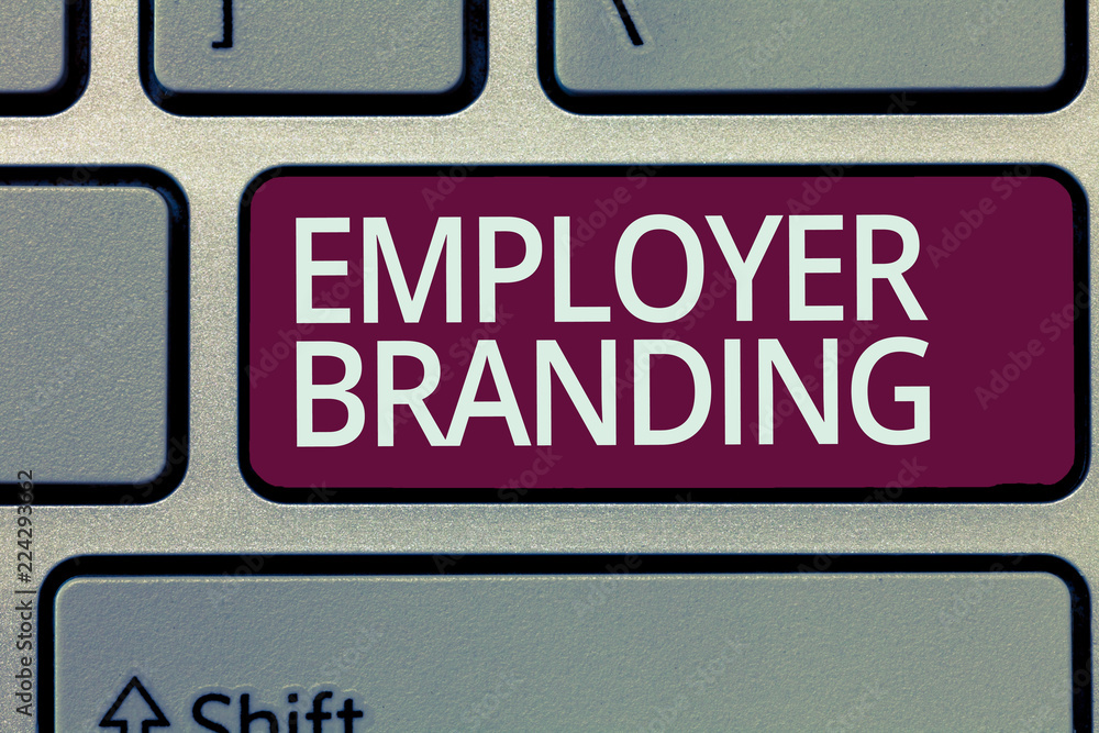 Handwriting text writing Employer Branding. Concept meaning Process of promoting a company Building Reputation.