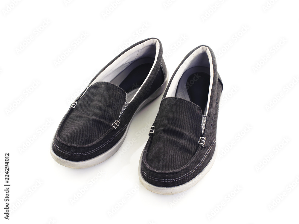 black shoes sneakers isolated on white background black shoes sneakers isolated on white background