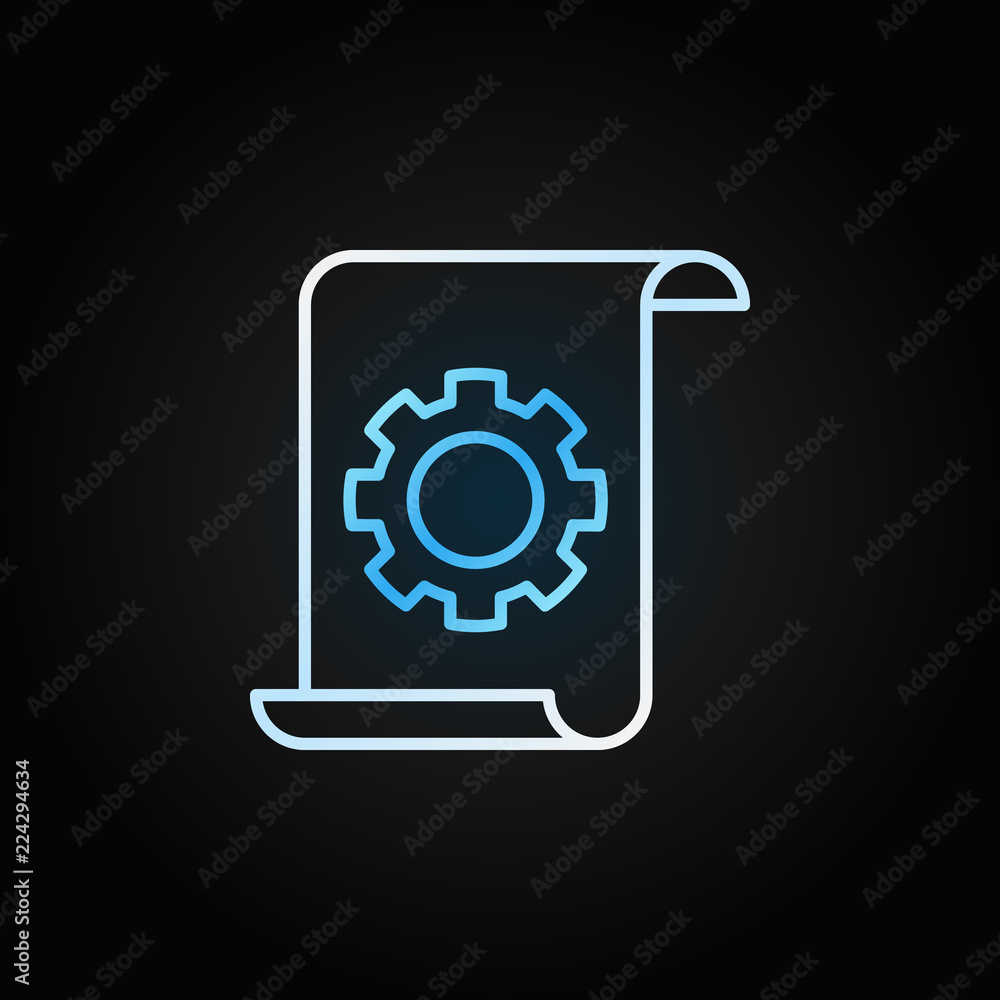 Technical documentation creative outline vector icon Technical documentation creative outline vector icon
