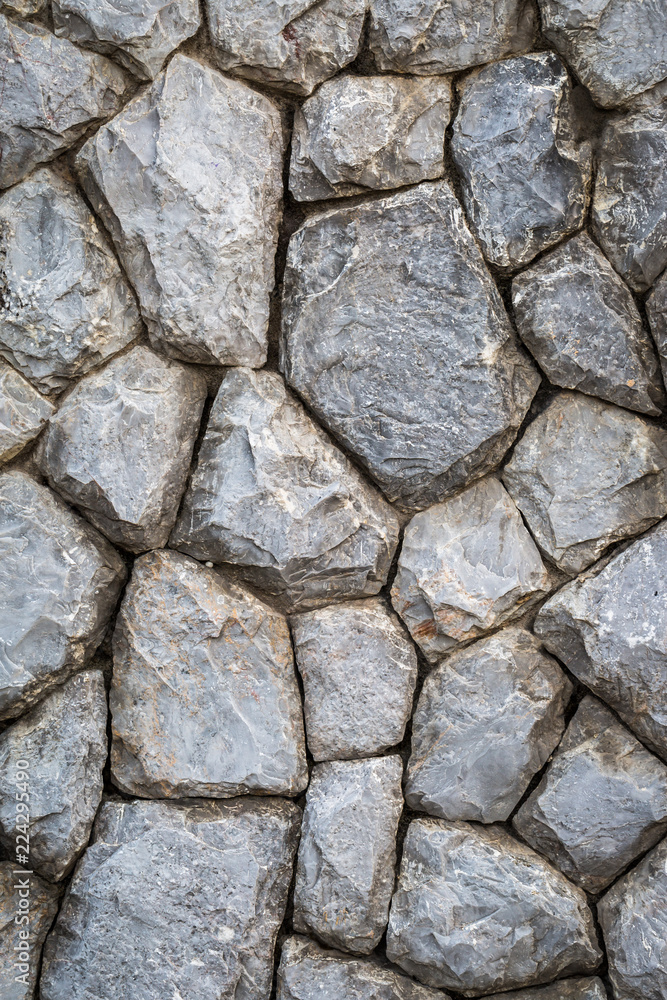 Old stone rock wall