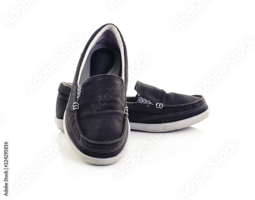 black sneakers isolated on white background