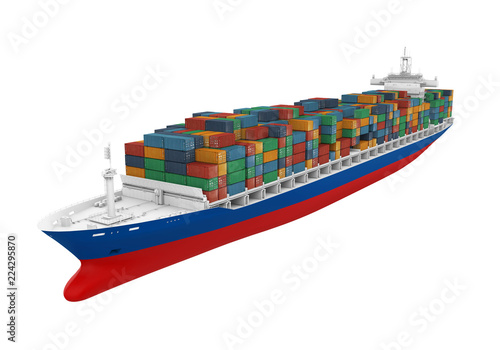 Container Ship Isolated