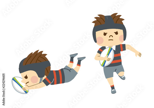 ラグビーをする男性