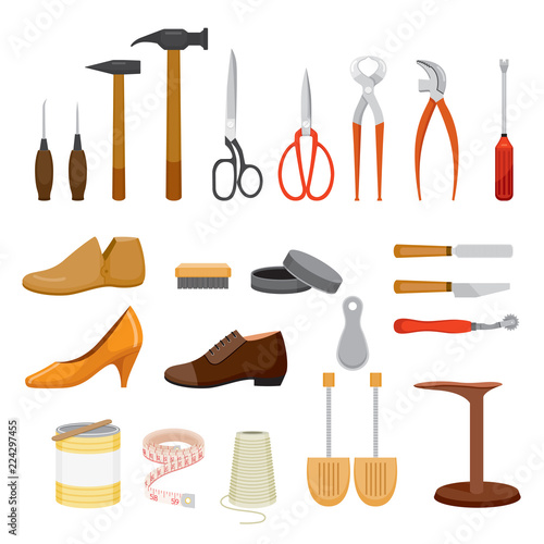 Set Of Shoes Repair Tool And Shoes Accessories
