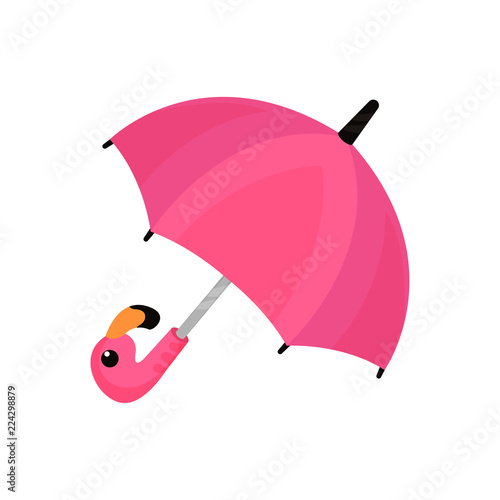  ute pink umbrella vector Illustration on a white background