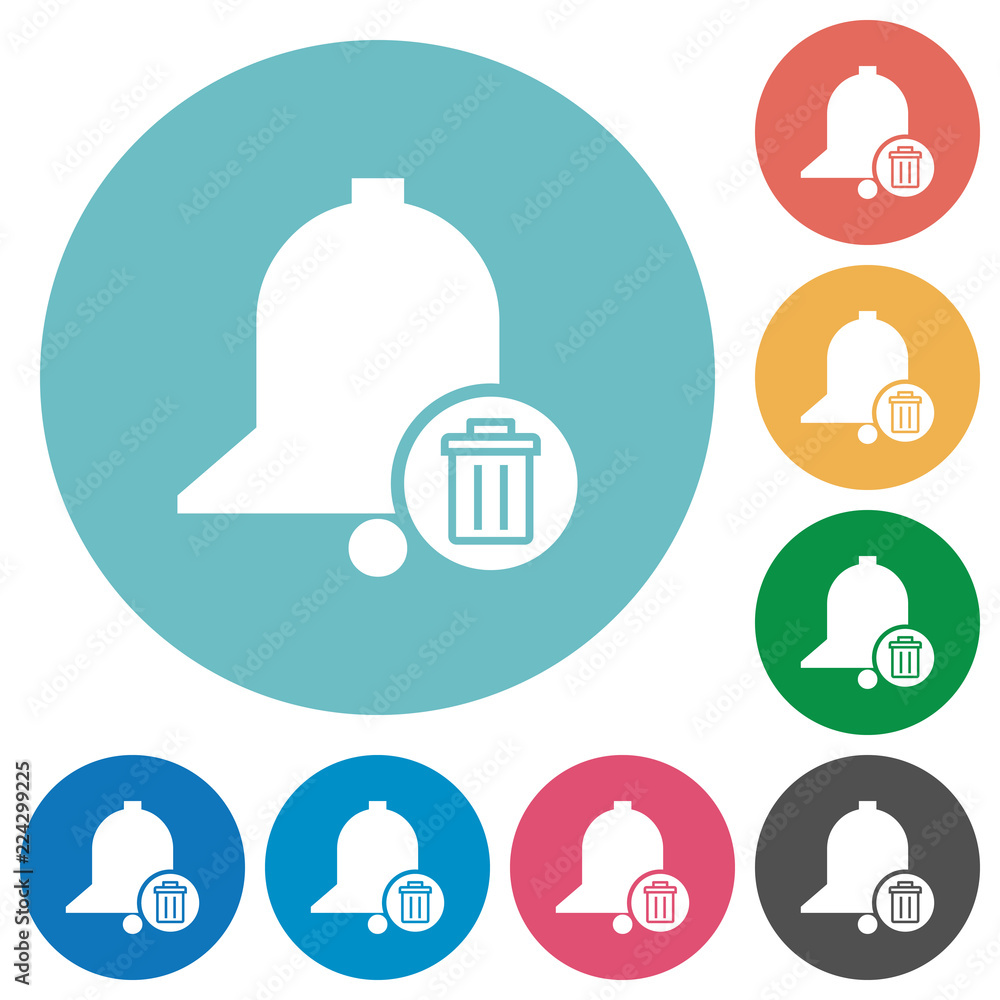 Delete reminder flat round icons Delete reminder flat round icons