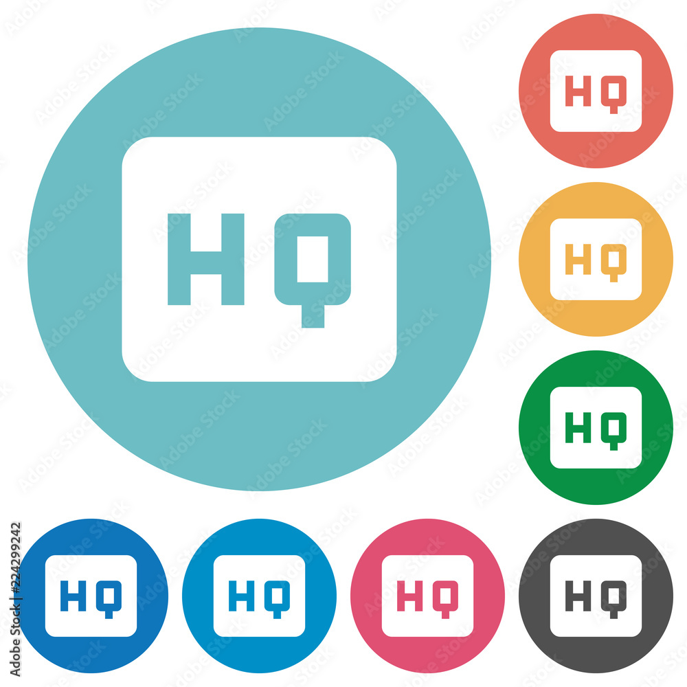 High quality sign flat round icons High quality sign flat round icons