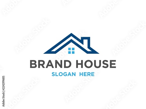 Beach house logo vector illustration