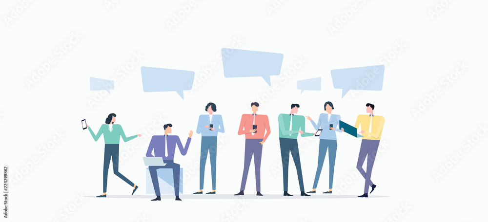 flat illustration group business team meeting and group business character working acting design concept flat illustration group business team meeting and group business character working acting design concept