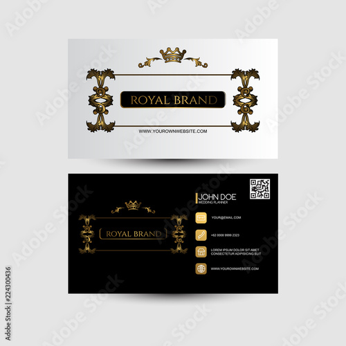 Business Card with golden color