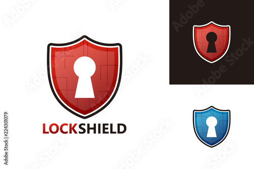 Lock Shield Logo Template Design Vector, Emblem, Design Concept, Creative Symbol, Icon