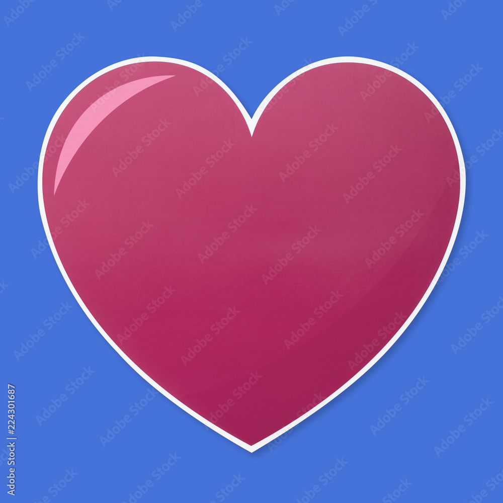Isolated heart shape illustration icon Isolated heart shape illustration icon