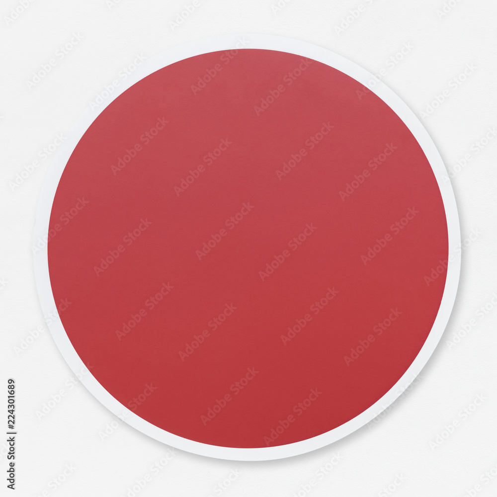 Round empty red circle vector illustration
