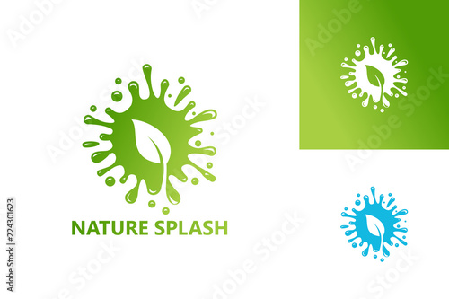 Nature Splash Logo Template Design Vector, Emblem, Design Concept, Creative Symbol, Icon