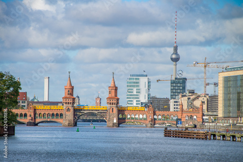 View of Berlin over river Spree in Germany