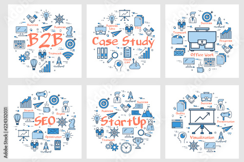 Banners - b2b concept, case study, startup and seo