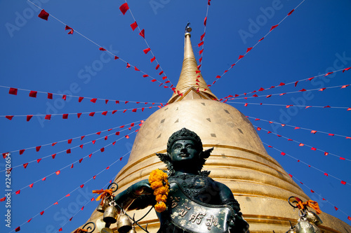 The golden mount (Wat Sraket Rajavaravihara)  at Thailand photo