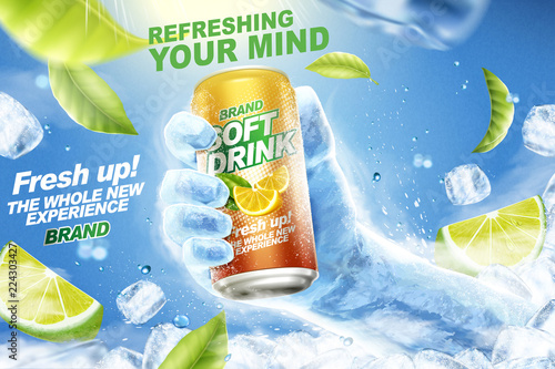 Refreshing soft drink ads