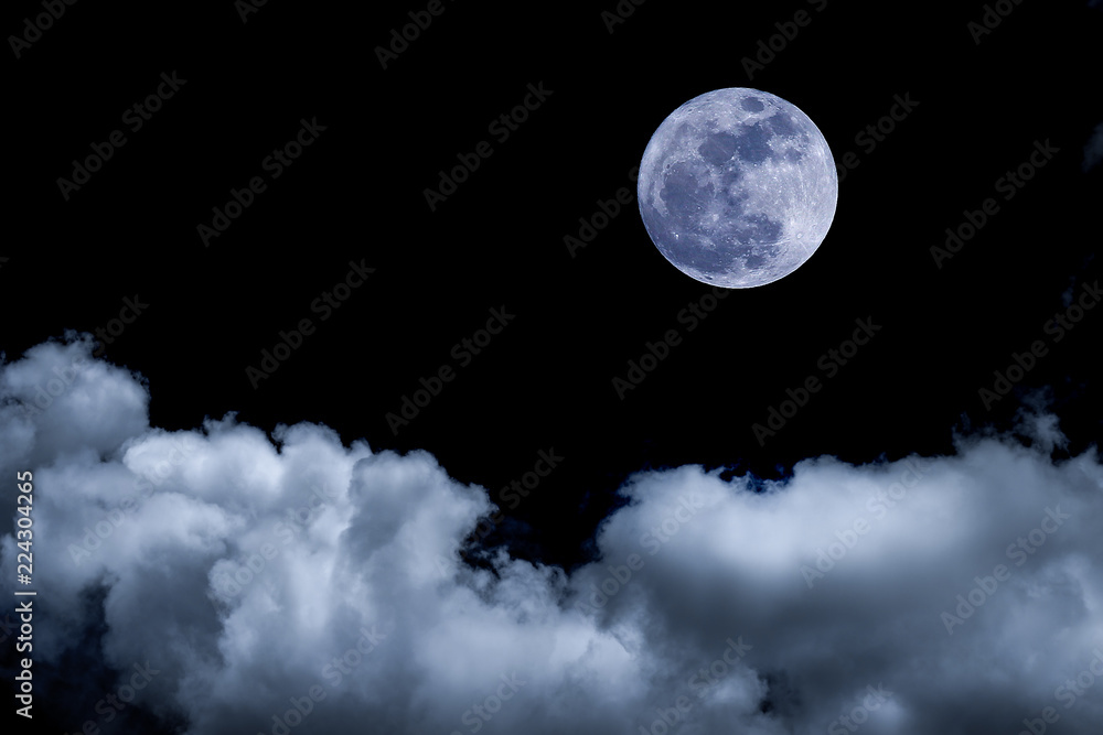 big moon background night sky