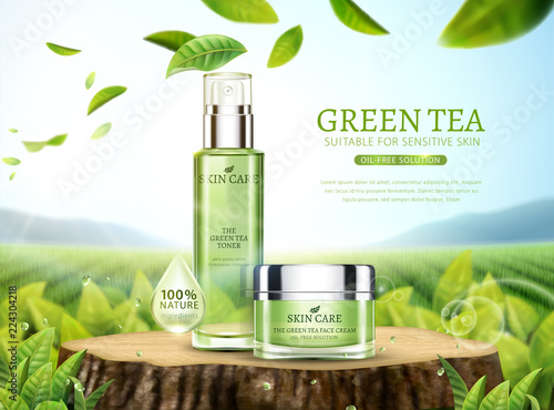 Green tea skincare ads