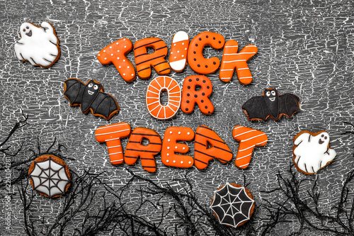 Halloween concept with cookies