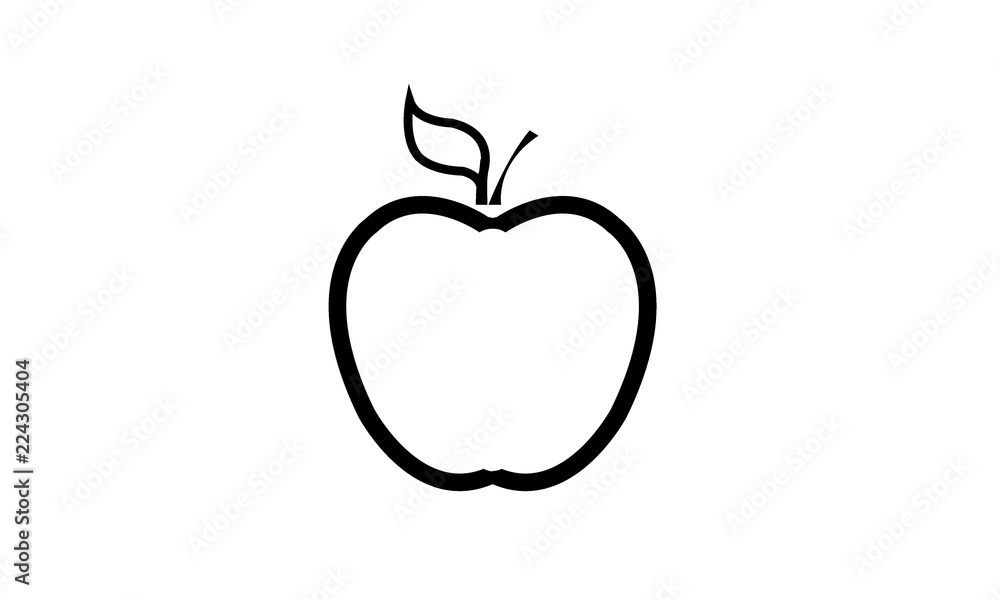 Apple image vector fruit icon illustration black graphic art Apple image vector fruit icon illustration black graphic art