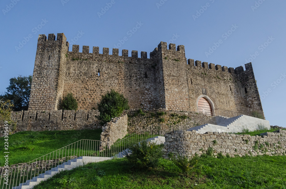 Castillo de los Caballeros Templarios en Pombal, Portugal.