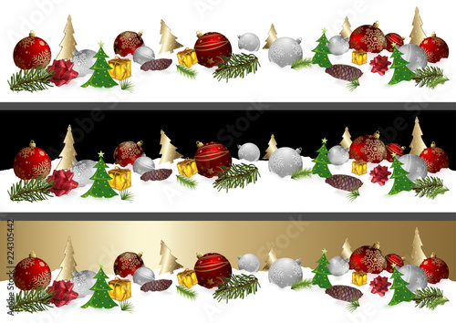 Christmas Banner with White...