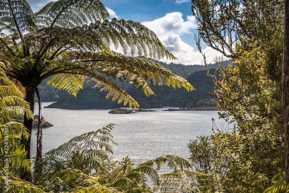 Large water reservoir dam in New Zealand Large water reservoir dam in New Zealand