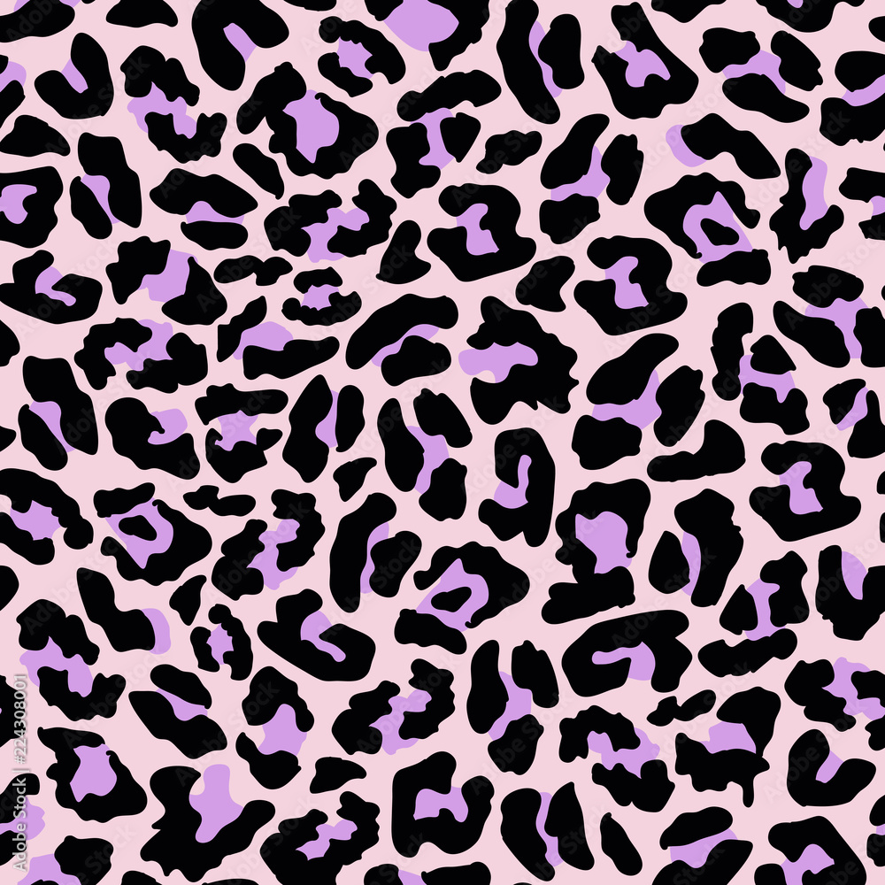 Pink colorful seamless leopard print background Vector Image