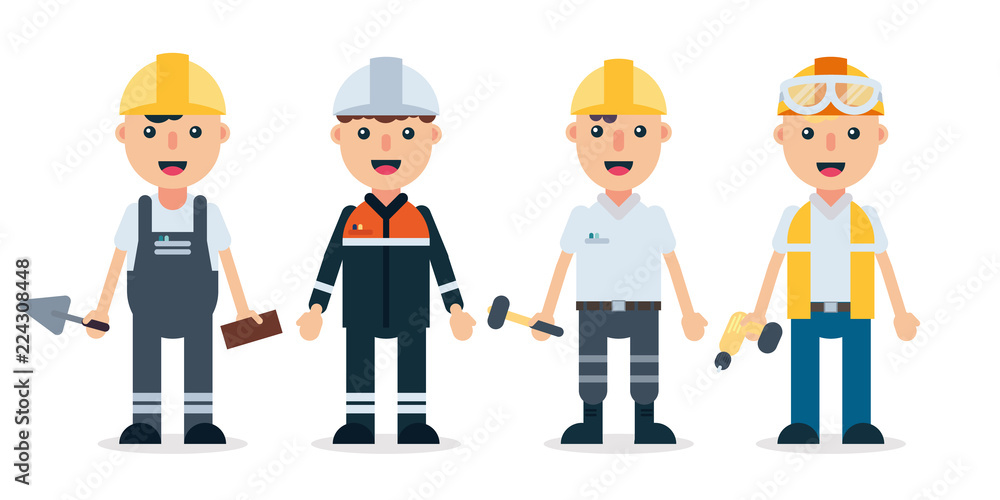 Builders/Technician and engineers and mechanics flat