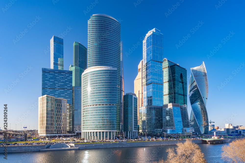 Moscow city skyscrapers