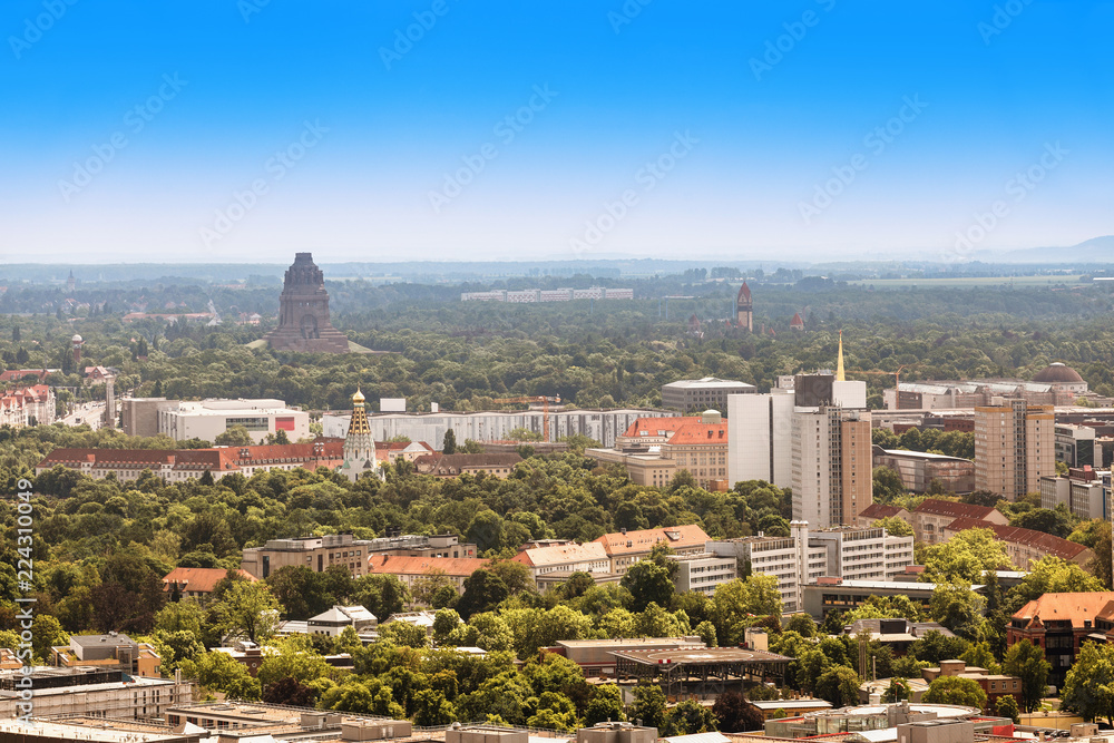 Obraz premium Cityscape view of Leipzig city, Saxony, Germany