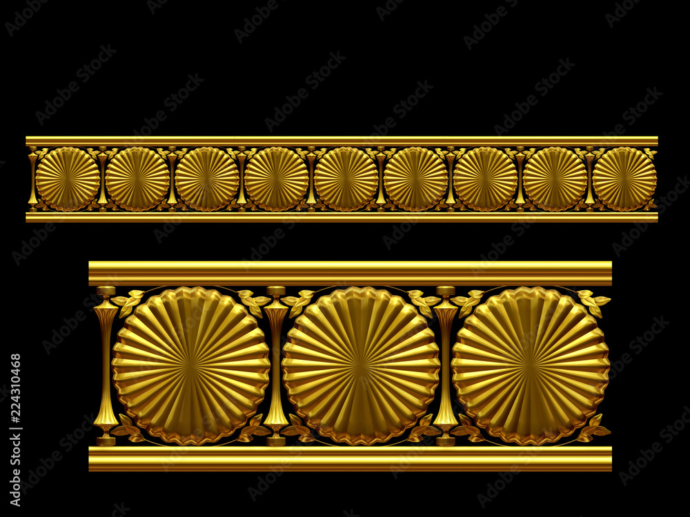 golden, ornamental segment, “cookies