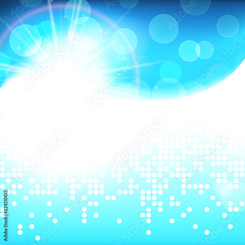 Sunny bright blue vector background, pure natural technology, winter abstract illustration