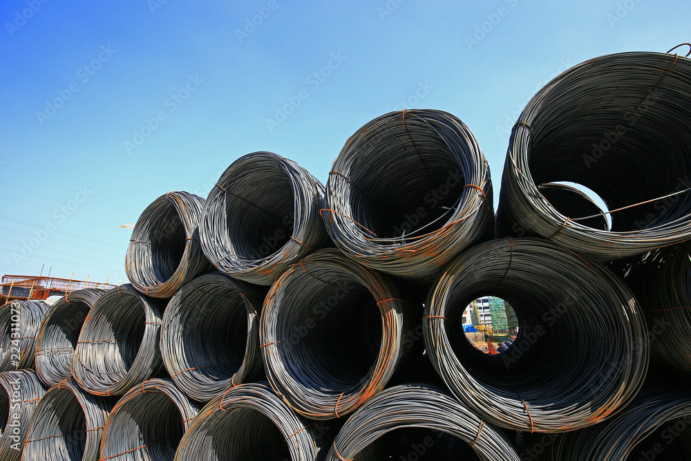 Steel rods or bars used to reinforce concrete Steel rods or bars used to reinforce concrete