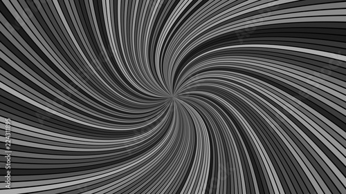 Grey abstract hypnotic spiral background - vector graphic design from striped rays