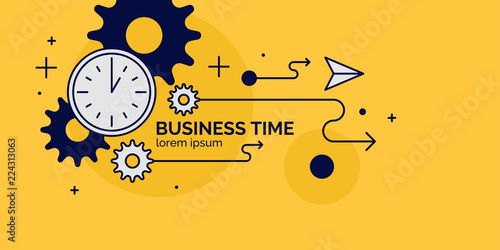 Modern vector illustration of Business analytics and statistics.