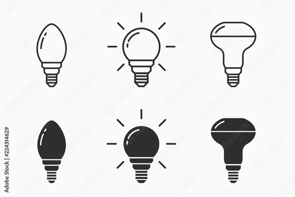 Lamp vector icon for graphic and web design. Lamp vector icon for graphic and web design.