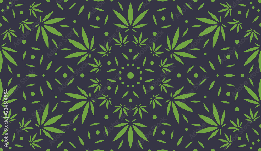 Cannabis Background. Vector Pattern. Cannabis Background. Vector Pattern.