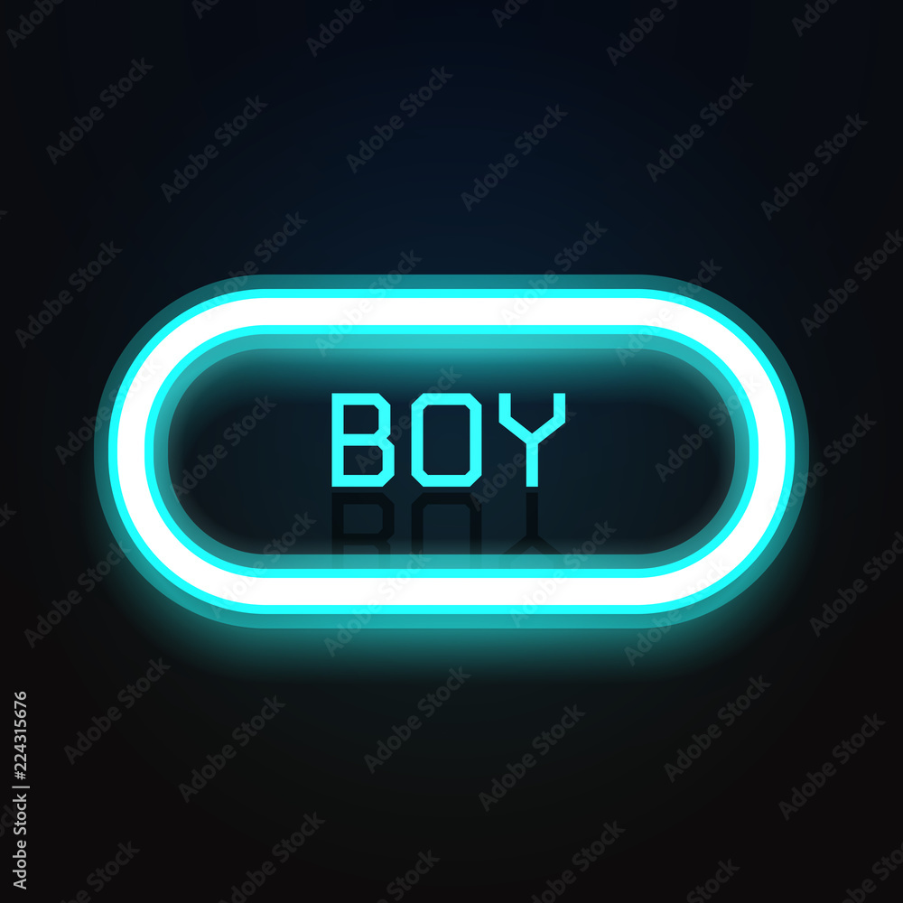 Create neon light boy letter background Create neon light boy letter background