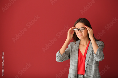 Beautiful stressed business...