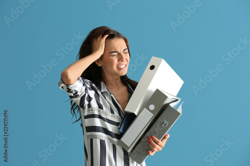 Beautiful stressed business...