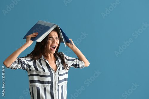Beautiful stressed business...