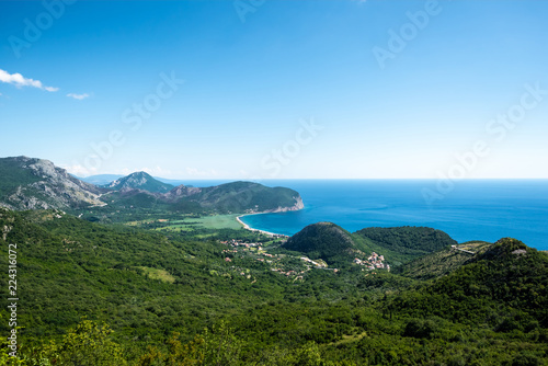 aerial view of in Budva rivier in Montenegro
