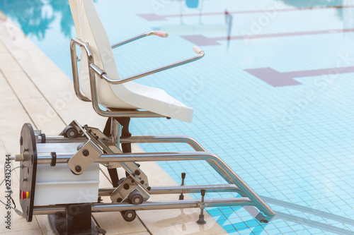 Swimming pool lifts for disabled people access to the pool