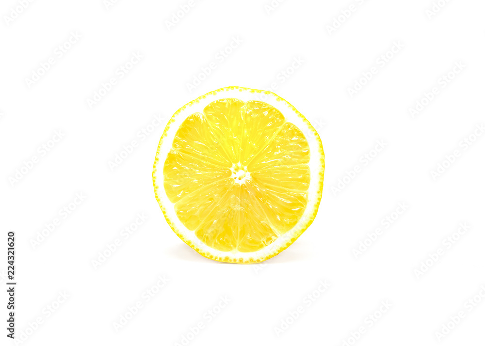 fresh lemon isolated on white background