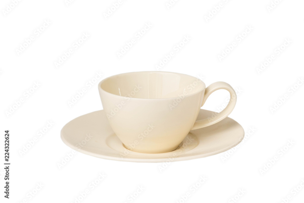 Cup and saucer isolated on white background Cup and saucer isolated on white background