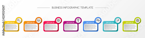 Concept of company timeline - business infograph. Vector