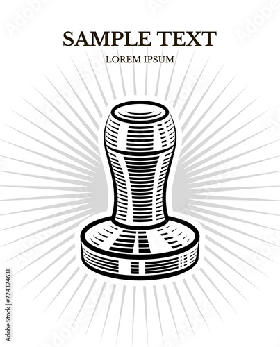 tamper barista tool vector design of banner